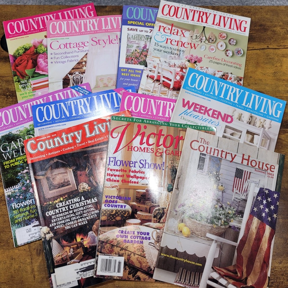 Country Living Victorian Country House Magazine Lot 11 Mixed Multi Home Decor